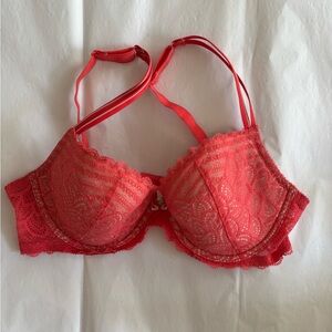 Chantelle Lace coral Red Bra